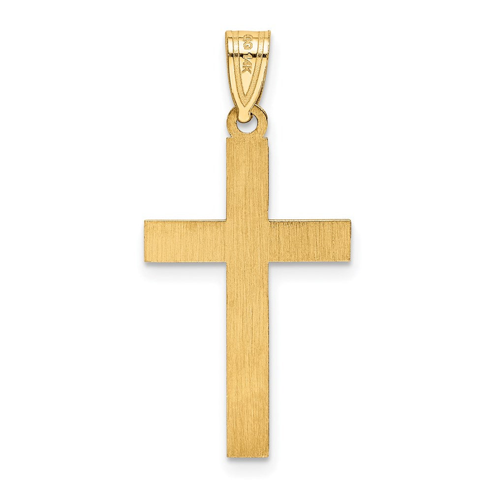 Charlie & Co Jewelry | 14k Etched Floral Cross Pendant - Model XR138
