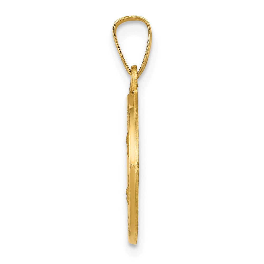 Charlie & Co Jewelry | 14k Polished And Satin St Theresa Medal Hollow Pendant - Model XR1384