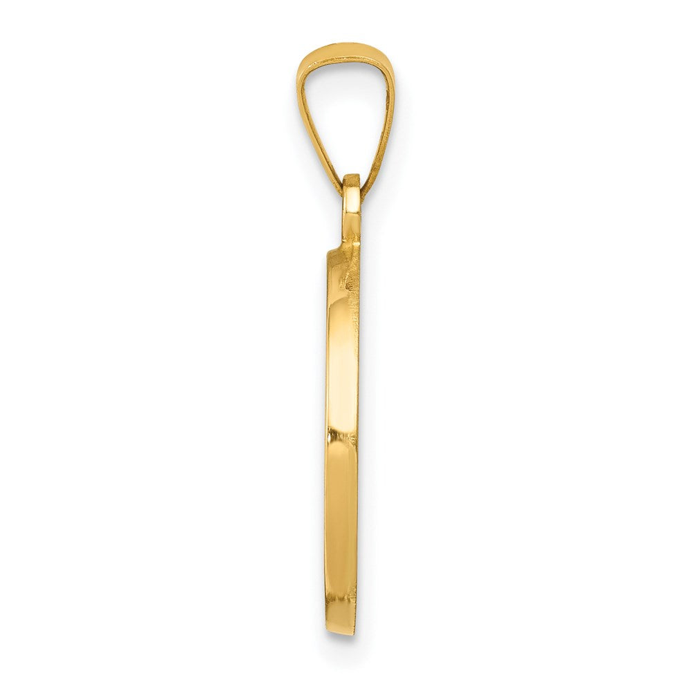 Charlie & Co Jewelry | 14k Polished/satin First Holy Communion Medal Hollow Pendant - Model XR1388