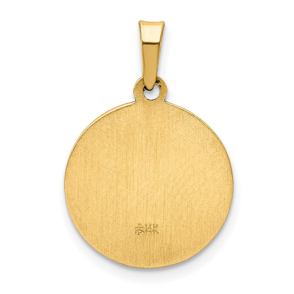 Charlie & Co Jewelry | 14k Polished And Satin Confirmation Medal Hollow Pendant - Model XR1393