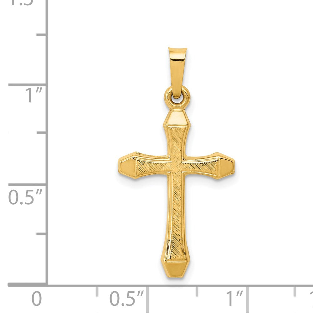 Charlie & Co Jewelry | 14k Textured And Polished Latin Cross Pendant - Model XR1422