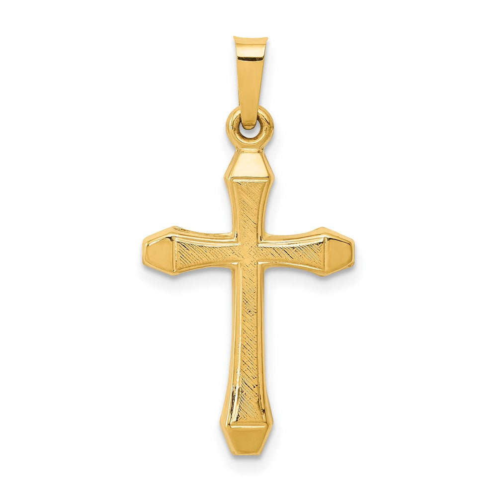 Charlie & Co Jewelry | 14k Textured And Polished Latin Cross Pendant - Model XR1422
