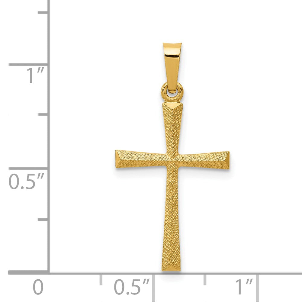 Charlie & Co Jewelry | 14k Textured And Polished Latin Cross Pendant - Model XR1438