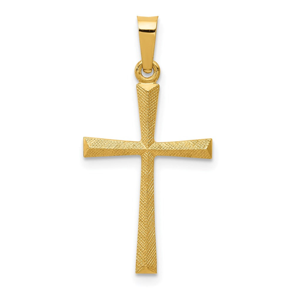 Charlie & Co Jewelry | 14k Textured And Polished Latin Cross Pendant - Model XR1438