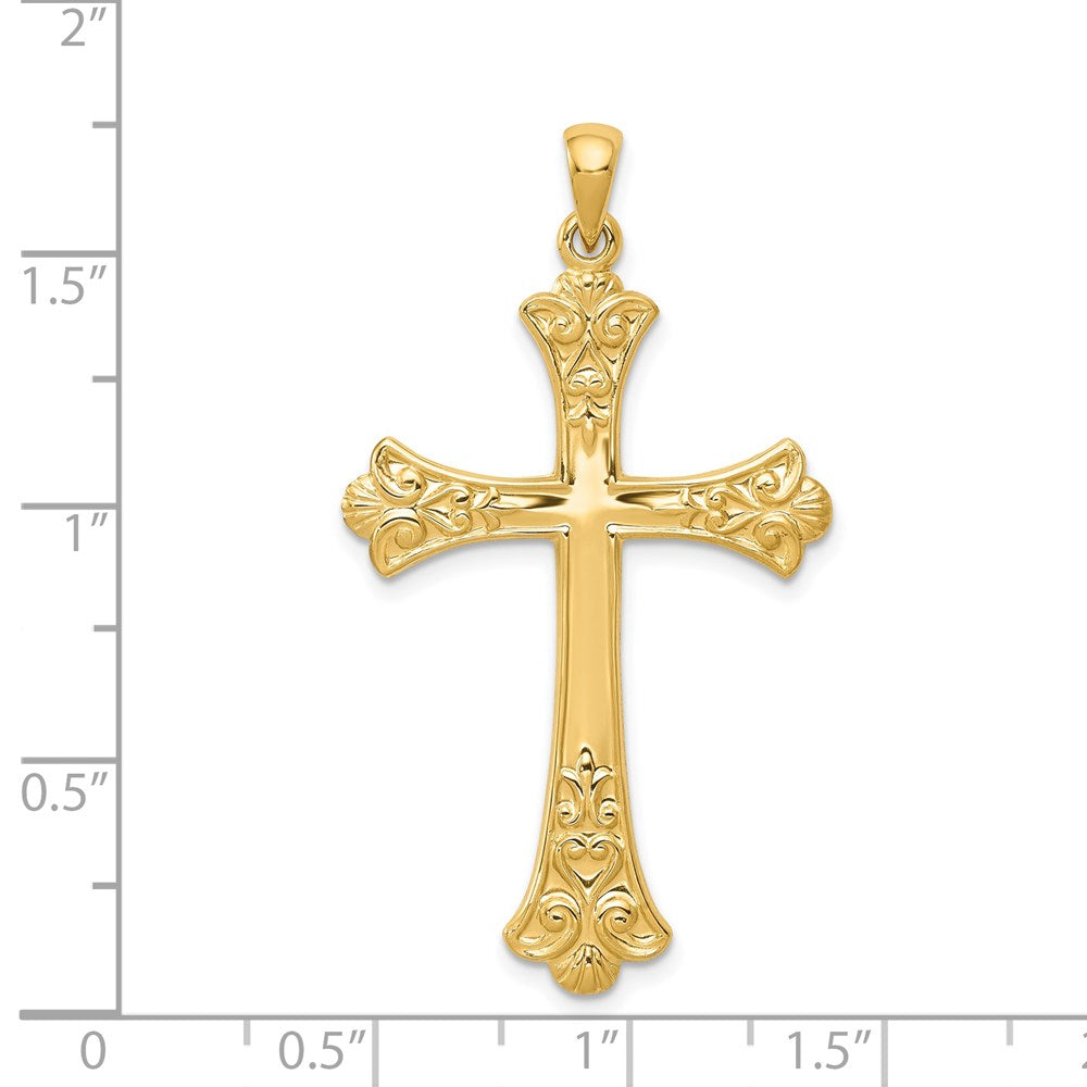 Charlie & Co Jewelry | 14k Fleur De Lis Cross Pendant - Model XR147