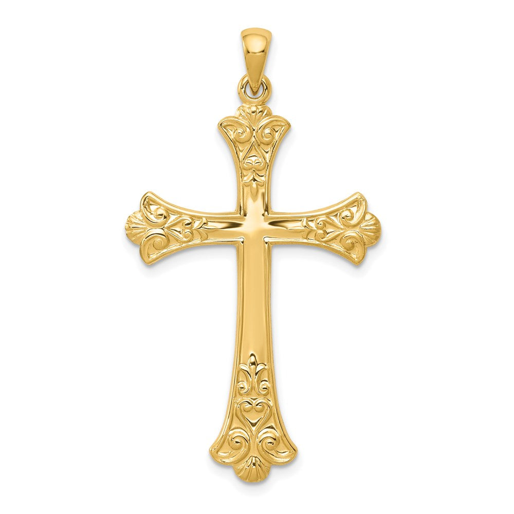 Charlie & Co Jewelry | 14k Fleur De Lis Cross Pendant - Model XR147