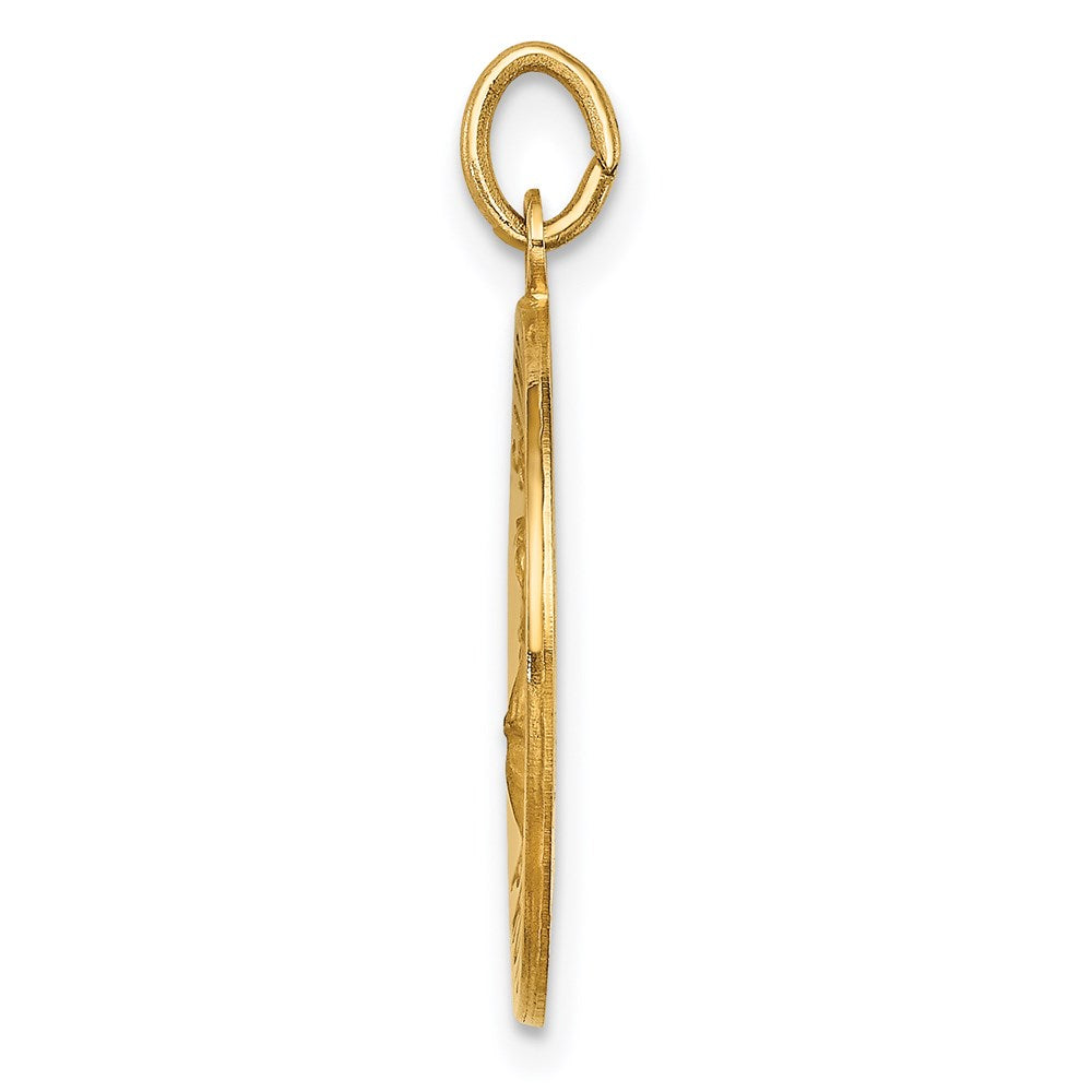 Gold Saint Florian Medal Pendant Model-XR1712 - Charlie & Co. Jewelry