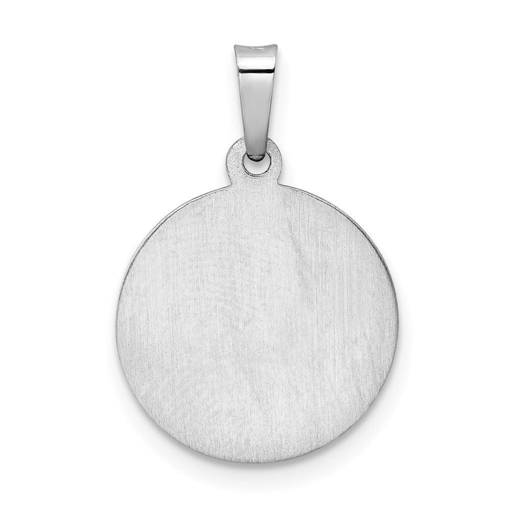 White Gold St Michael Medal Pendant Model-XR1943 - Charlie & Co. Jewelry