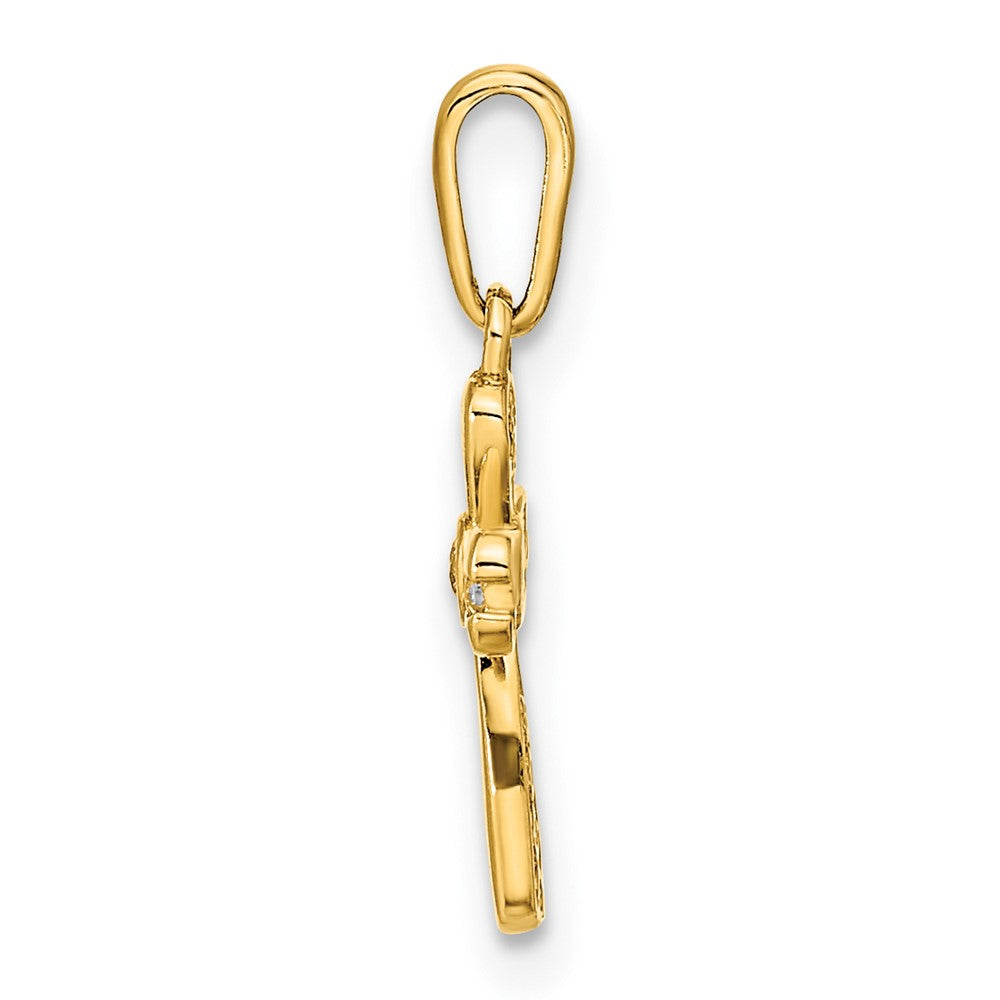 Charlie & Co Jewelry | 14k Polished Cz Cross Pendant - Model XR1968