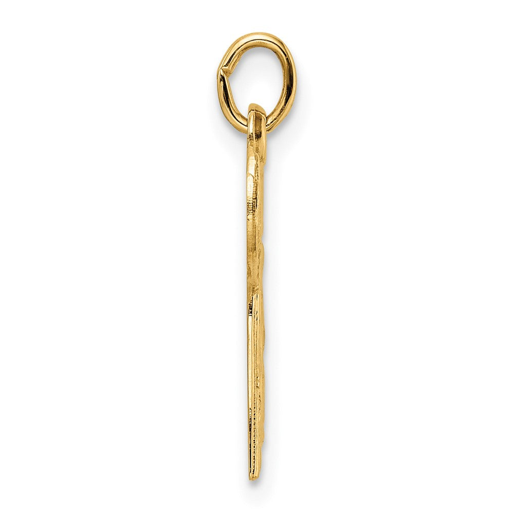 Charlie & Co Jewelry | 14k Polished And Textured Solid Chai Symbol Pendant - Model XR2017