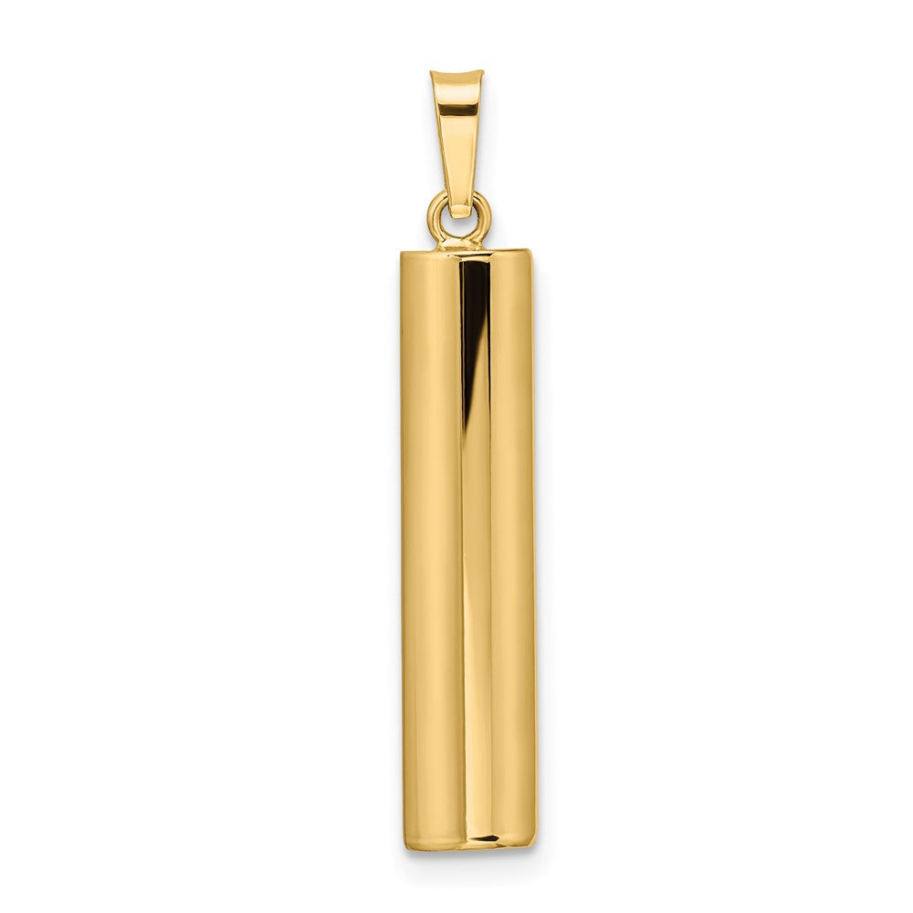 Charlie & Co Jewelry | 14k Polished Hollow Mezuzah W/star Of David Pendant - Model XR2039