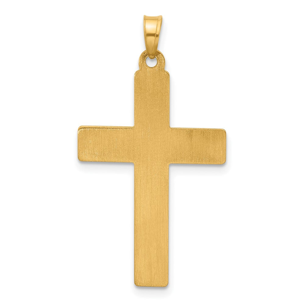 Charlie & Co Jewelry | 14k Polished And Textured Floral Cross Pendant - Model XR2078