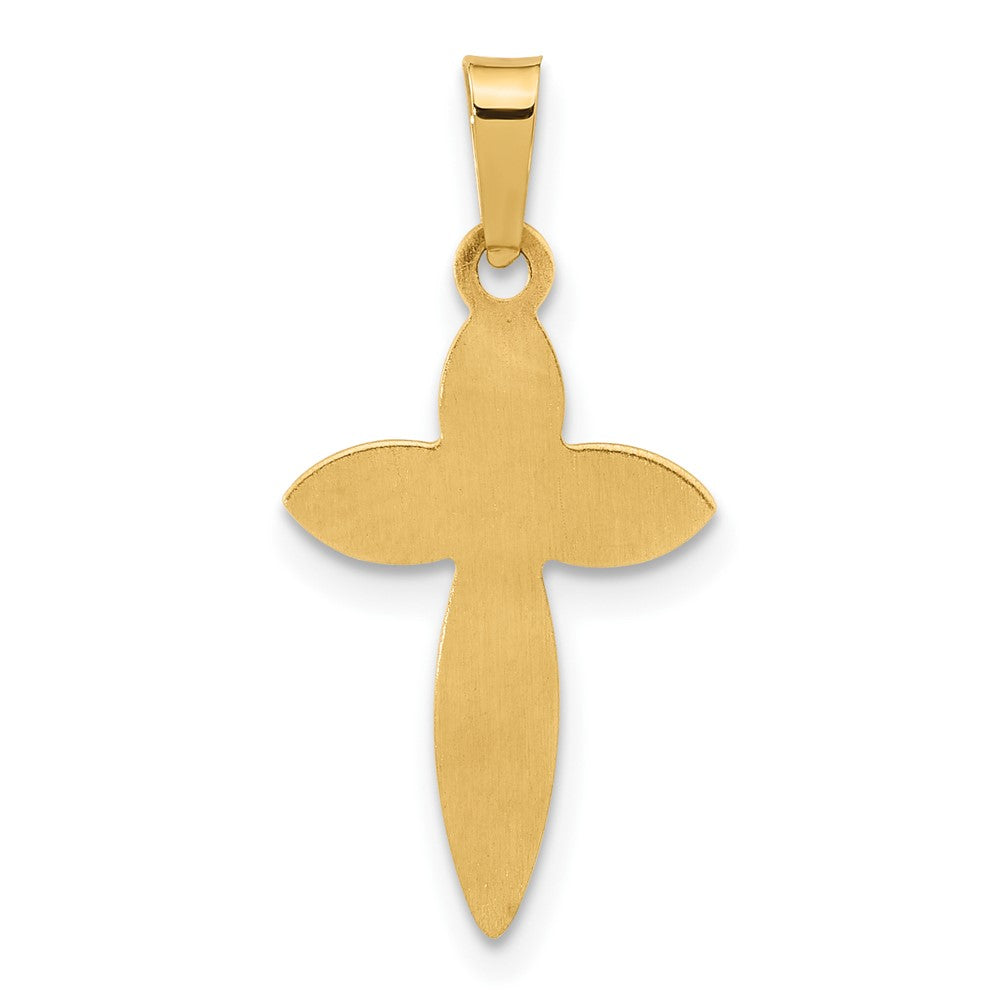 Charlie & Co Jewelry | 14k Polished And Beaded Hollow Edge Passion Cross Pendant - Model XR2084