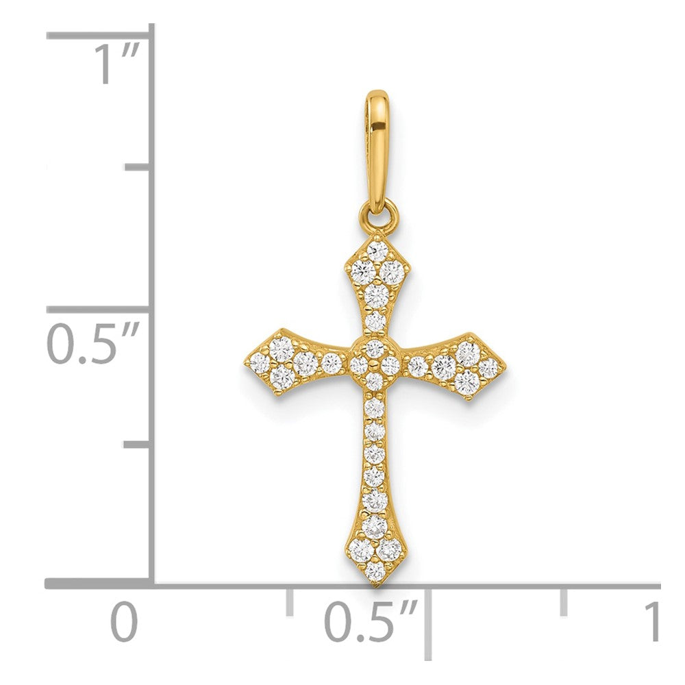 Charlie & Co Jewelry | 14k Polished Cz Passion Cross Pendant - Model XR2087