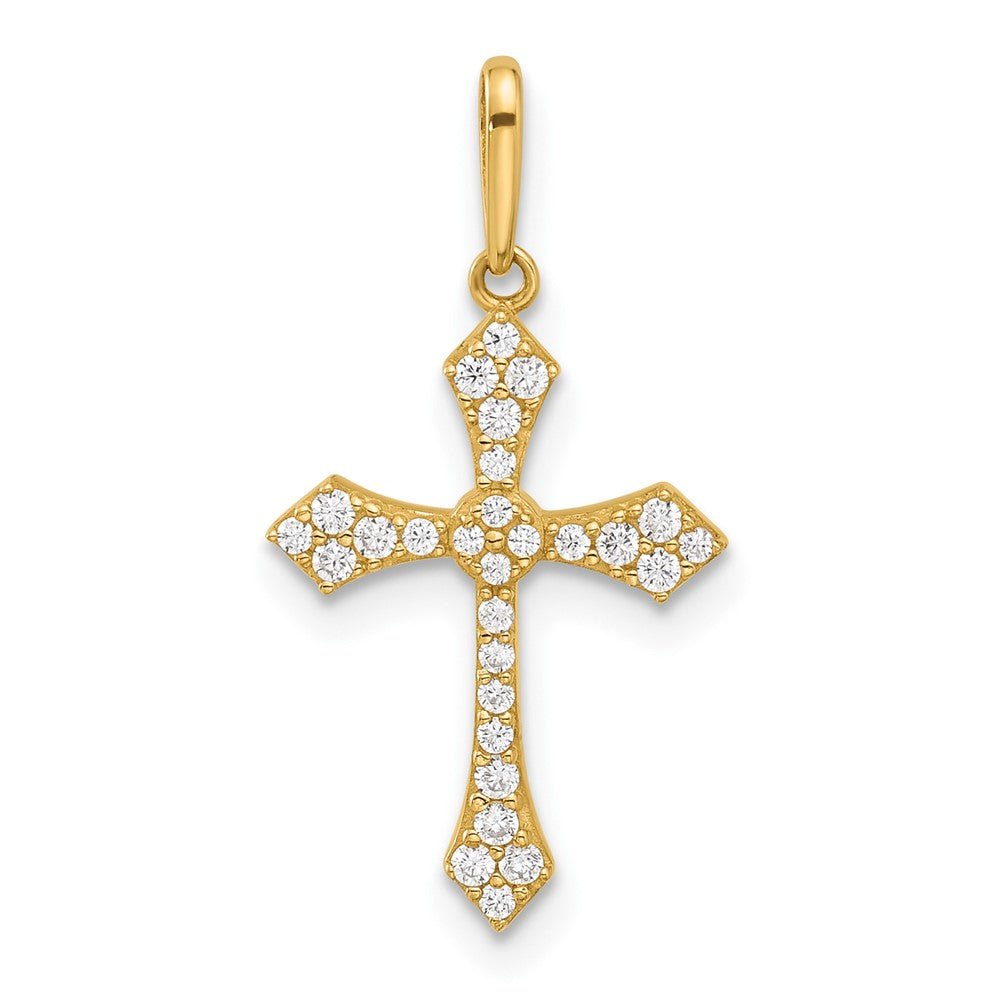 Charlie & Co Jewelry | 14k Polished Cz Passion Cross Pendant - Model XR2087