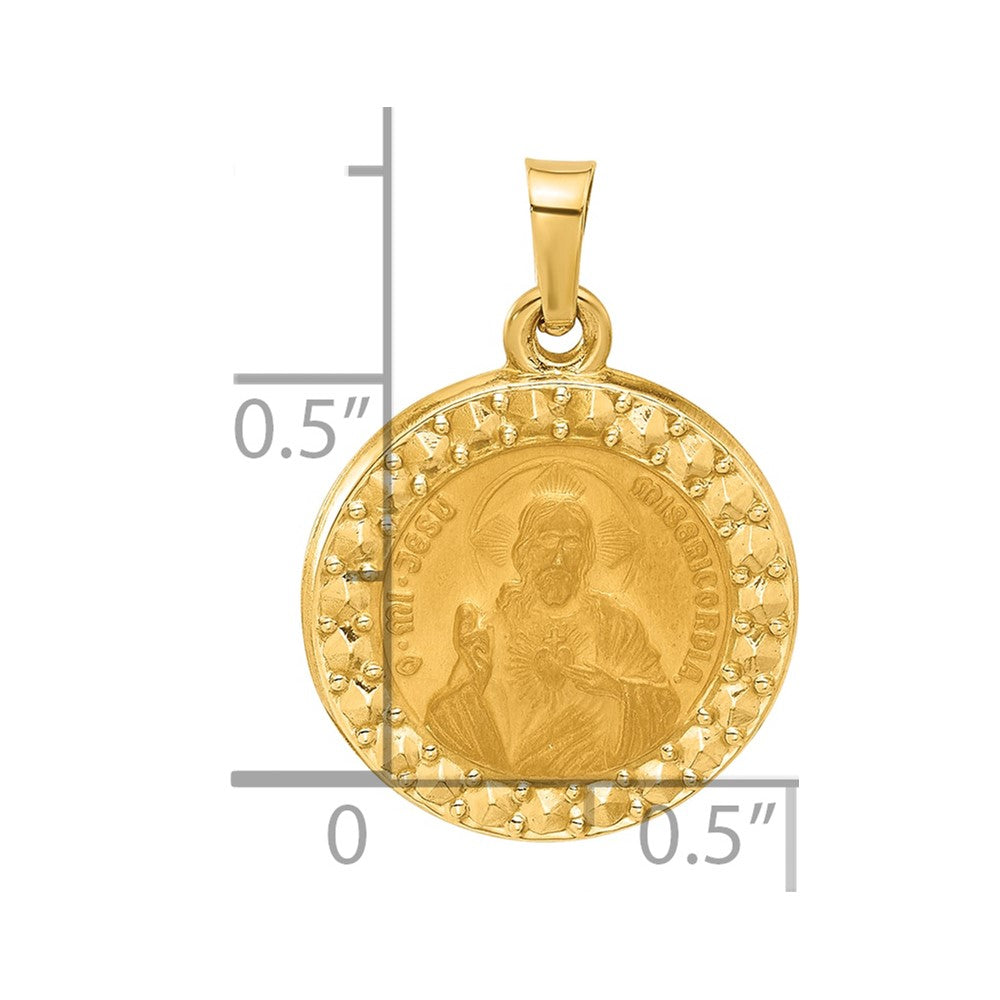 Charlie & Co Jewelry | 14k Hollow Sacred Heart Of Jesus Medal - Model XR2099