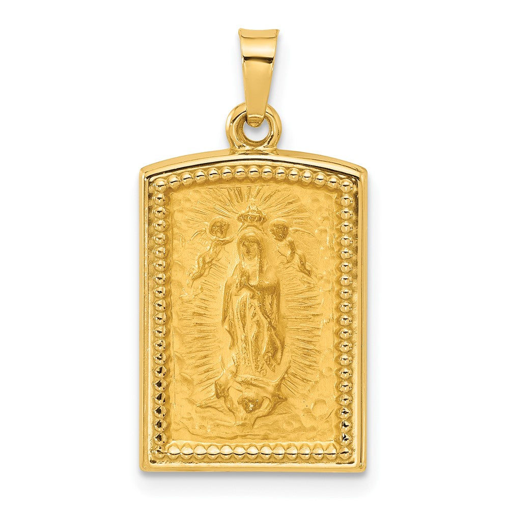 Charlie & Co Jewelry | 14k Rectangular Hollow Our Lady Of Guadalupe Medal - Model XR2102