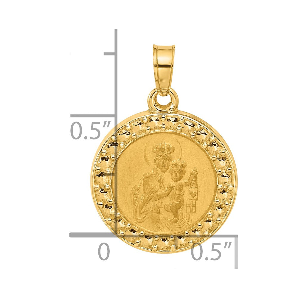 Charlie & Co Jewelry | 14k Hollow Our Lady Of Mt Carmel Medal - Model XR2103