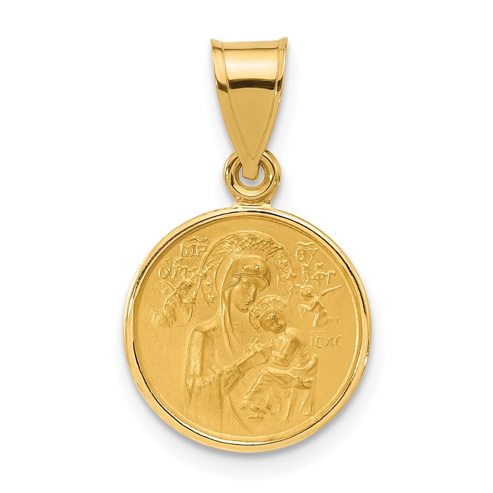 Charlie & Co Jewelry | 14k Polished And Satin Solid Our Lady Of Perpetual Help Medal - Model XR2105