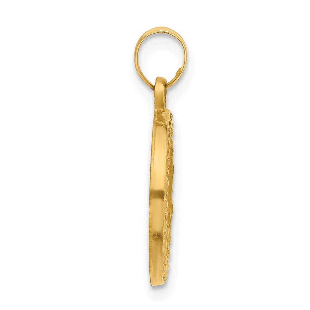 Charlie & Co Jewelry | 14k Satin And Polished St Anthony Medal Circle Pendant - Model XR2131