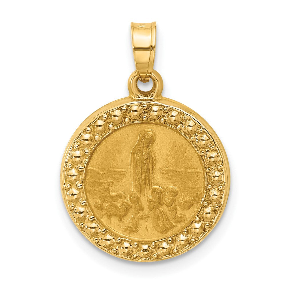 Charlie & Co Jewelry | 14k Satin And Polished St Anthony Medal Circle Pendant - Model XR2131