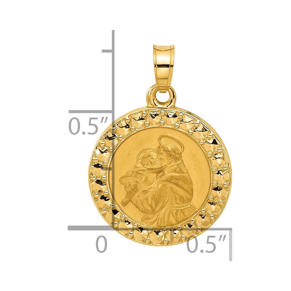 Charlie & Co Jewelry | 14k Polished Hollow St Anthony Medal - Model XR2133