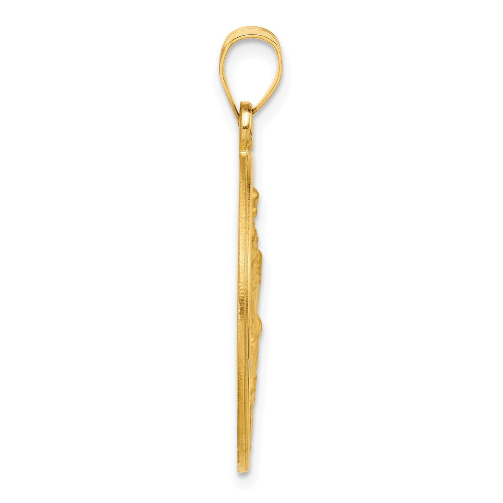 Charlie & Co Jewelry | 14k Polished And Satin Solid St. Christopher Medal - Model XR2139