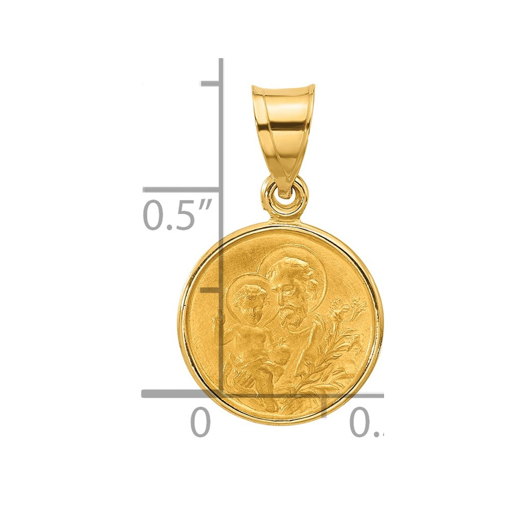 Charlie & Co Jewelry | 14k Polished And Satin Solid St Joseph Medal - Model XR2141