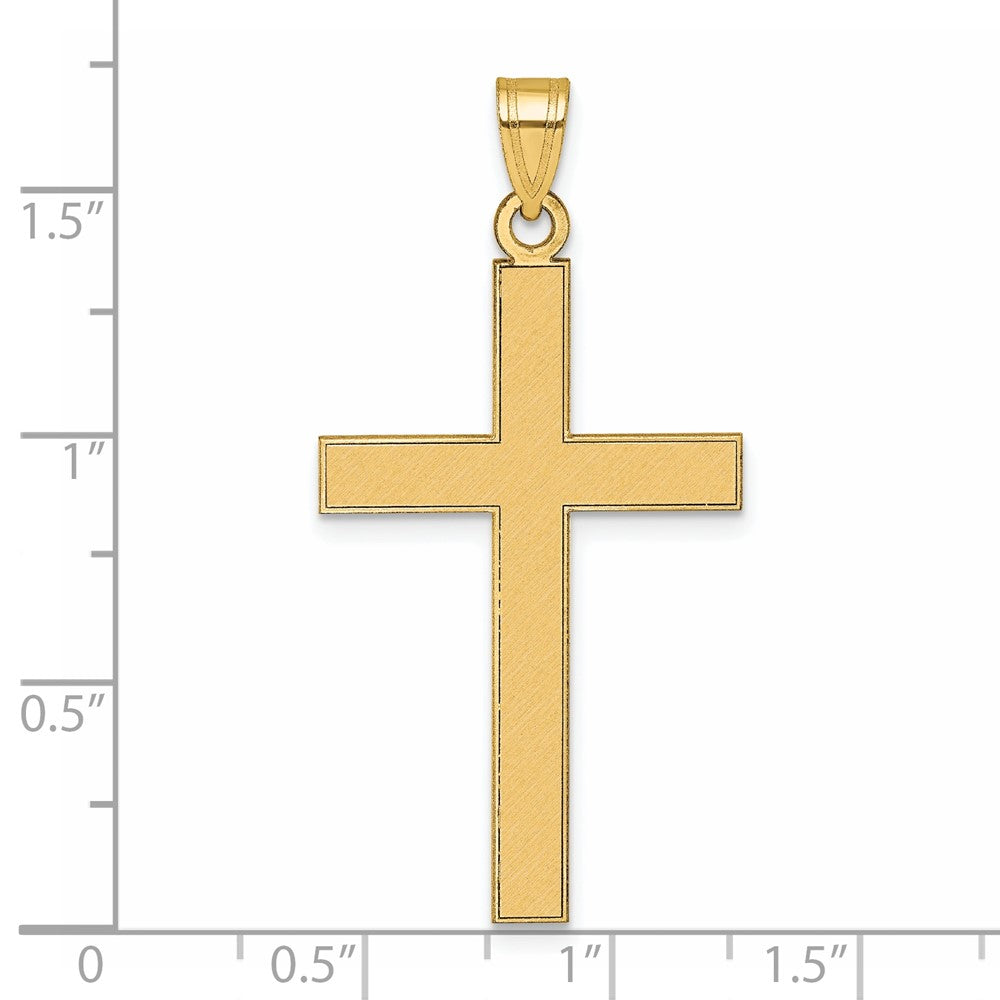 Charlie & Co Jewelry | 14k Florentine Satin Cross Pendant - Model XR2155