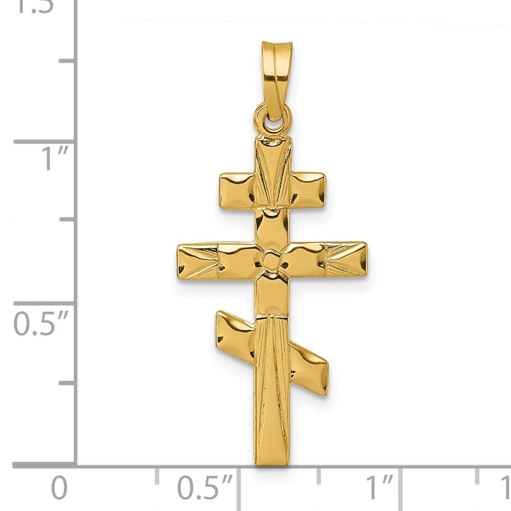 Charlie & Co Jewelry | 14k Polished Eastern Orthodox Cross Pendant - Model XR2175