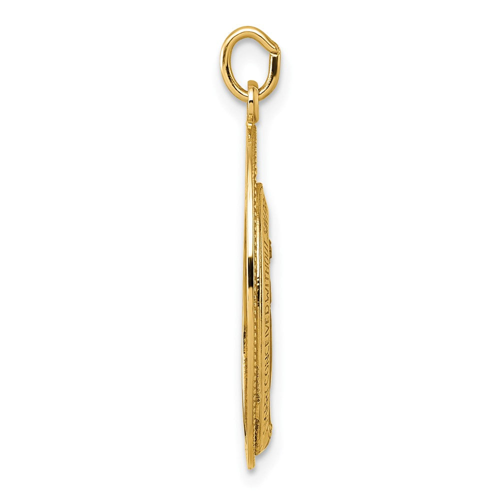 Charlie & Co Jewelry | 14k Polished And Satin Miraculous Medal In Frame Oval Pendant - Model XR2186