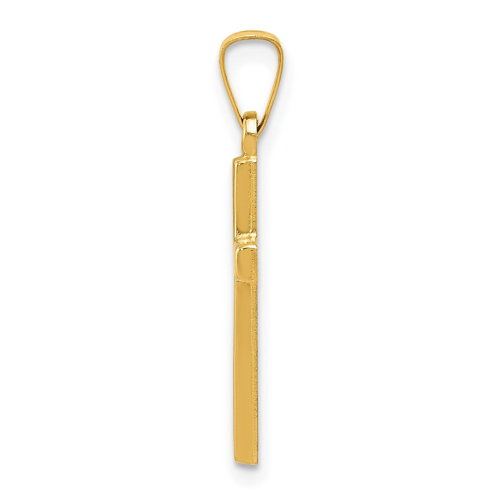 Charlie & Co Jewelry | 14k Diamond-cut Small Hollow Cross Pendant - Model XR234