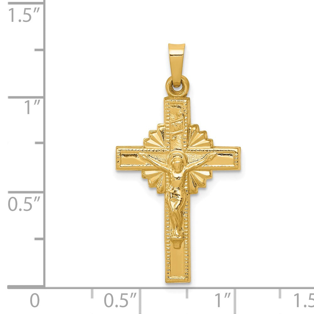Charlie & Co Jewelry | 14k Inri Hollow Crucifix Pendant - Model XR287