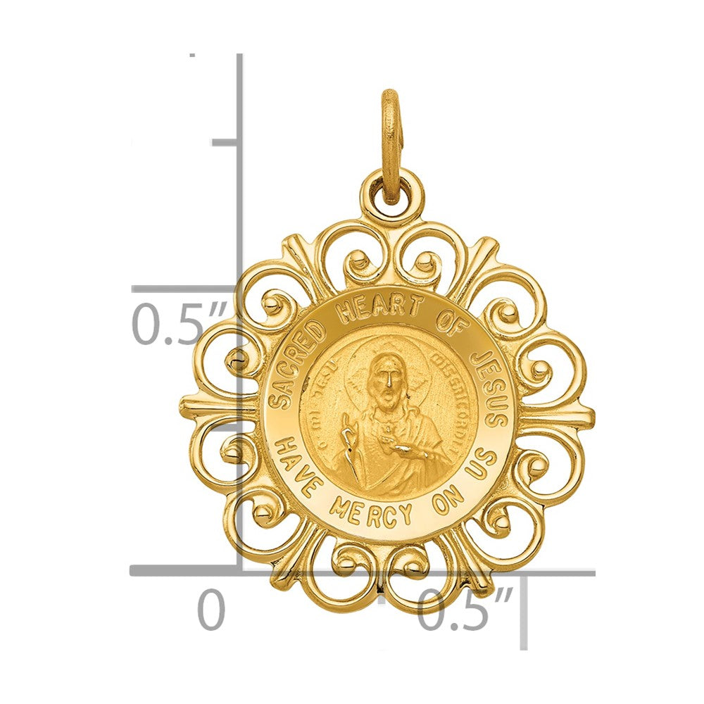 Charlie & Co Jewelry | 14k Sacred Heart Of Jesus Medal Charm - Model XR370