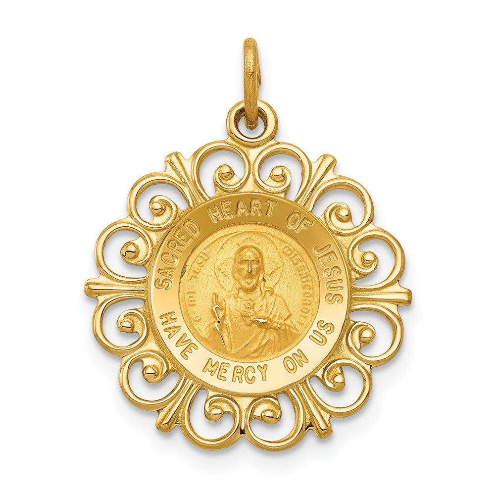 Charlie & Co Jewelry | 14k Sacred Heart Of Jesus Medal Charm - Model XR370