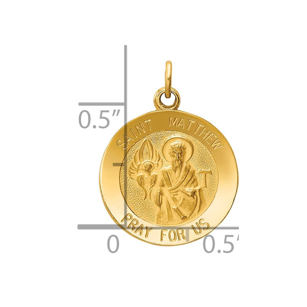 Charlie & Co Jewelry | 14k Saint Matthew Medal Charm - Model XR402