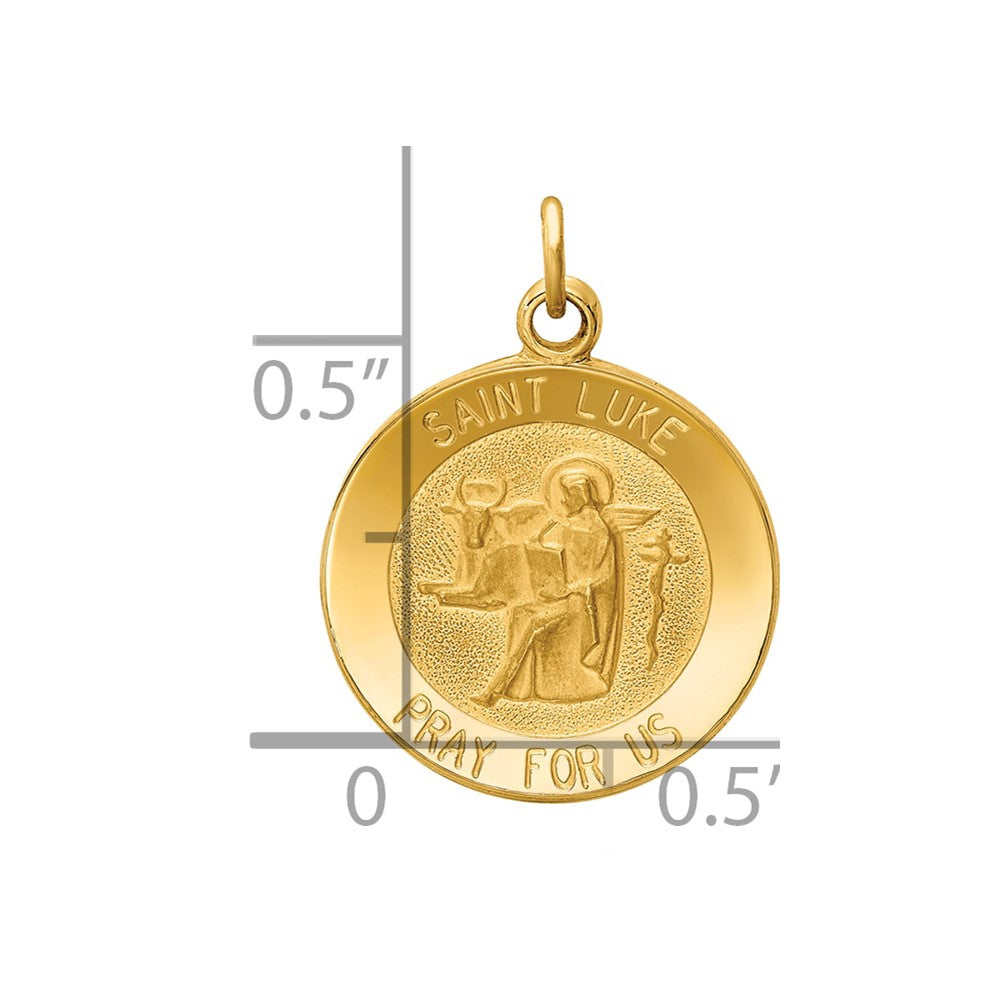 Charlie & Co Jewelry | 14k Saint Luke Medal Charm - Model XR403