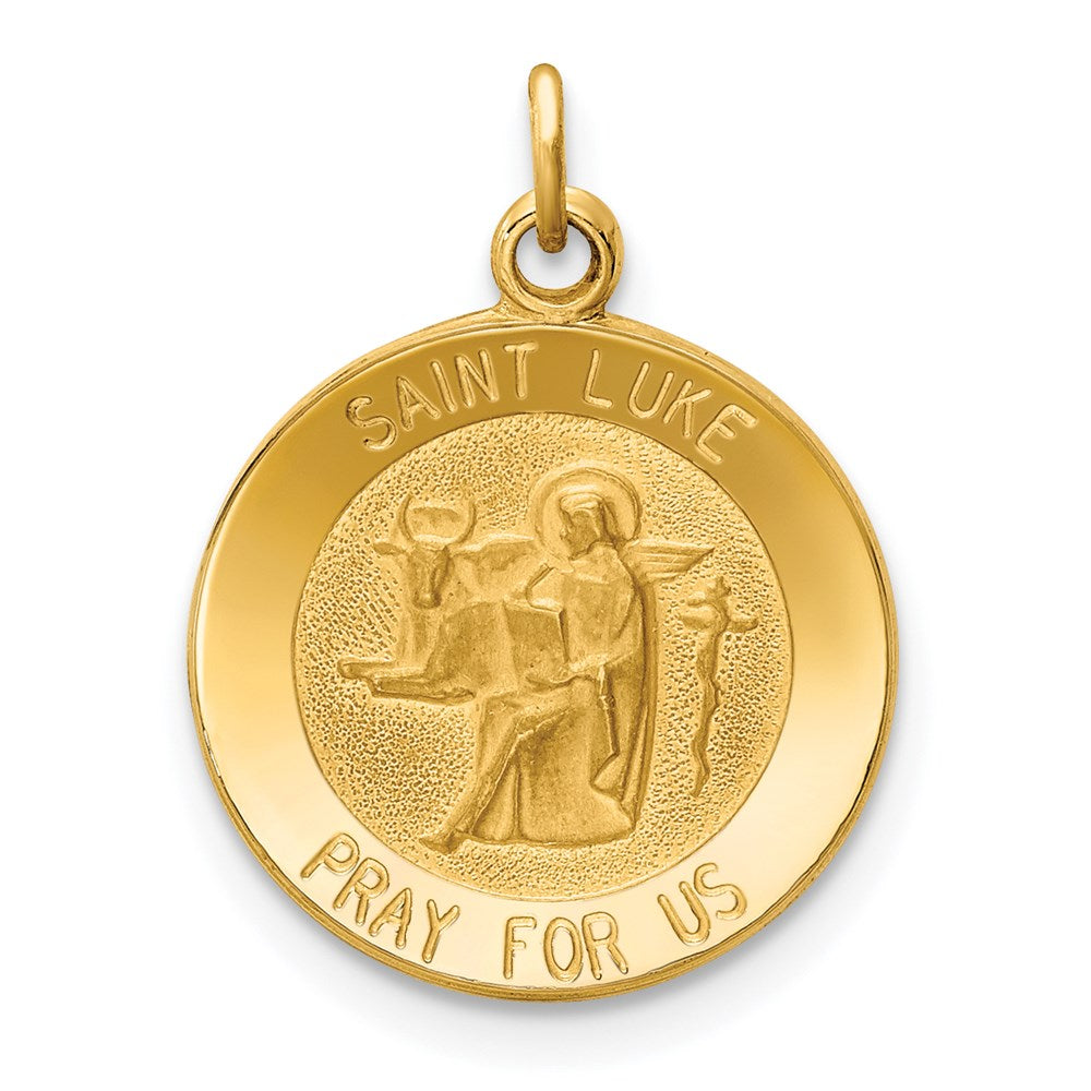 Charlie & Co Jewelry | 14k Saint Luke Medal Charm - Model XR403