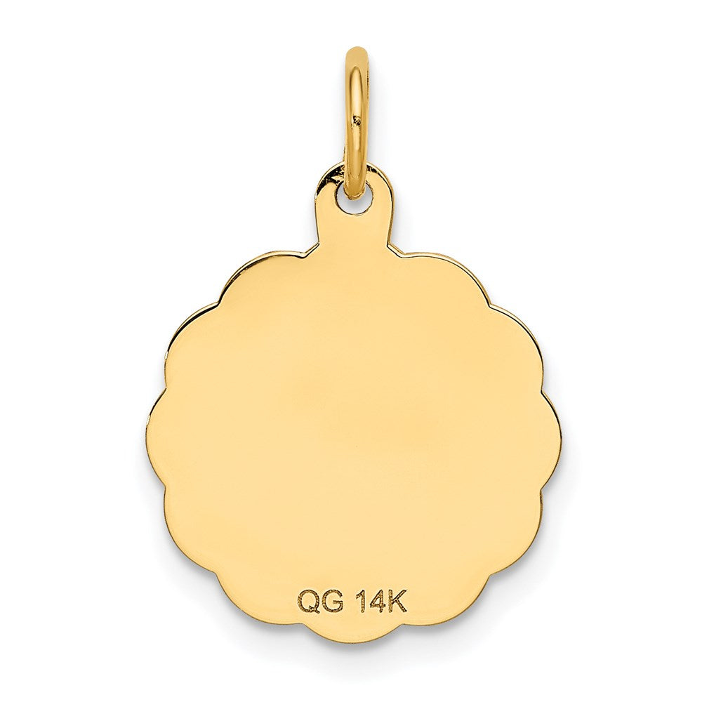 Charlie & Co Jewelry | 14k Solid Star Of David Disc Charm - Model XR416