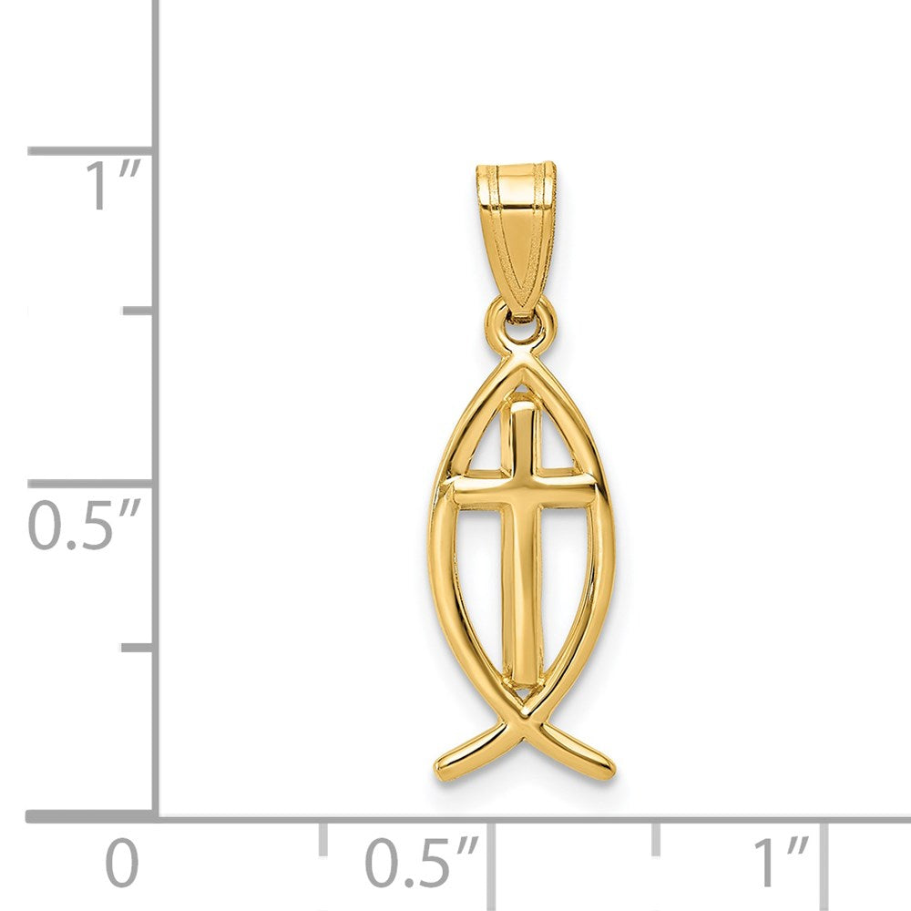 Charlie & Co Jewelry | 14k Ichthus Fish Pendant - Model XR424
