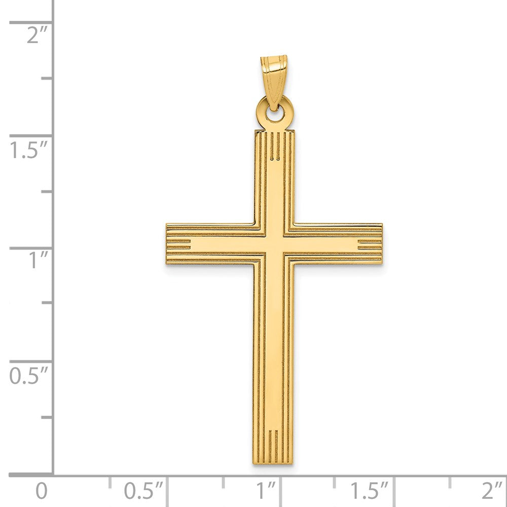 Charlie & Co Jewelry | 14k Laser Etched Cross Charm - Model XR543