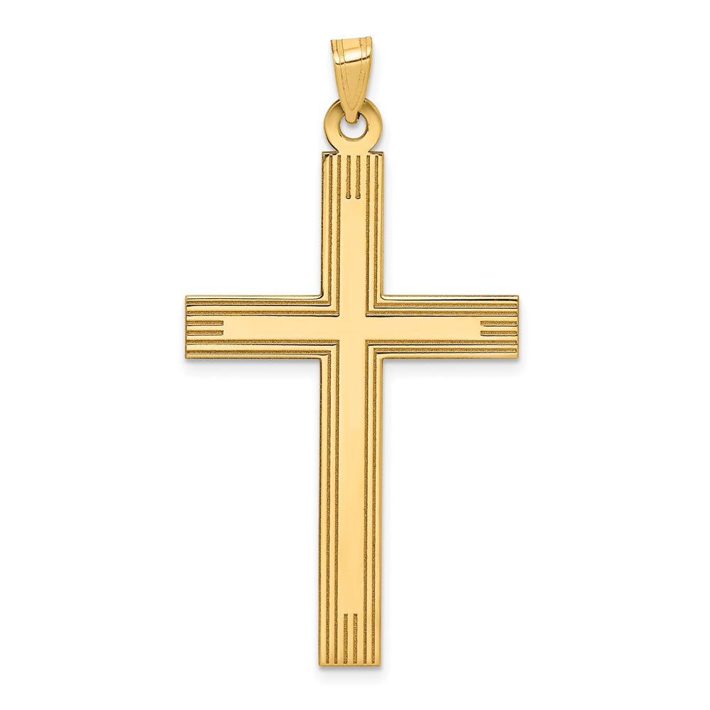 Charlie & Co Jewelry | 14k Laser Etched Cross Charm - Model XR543