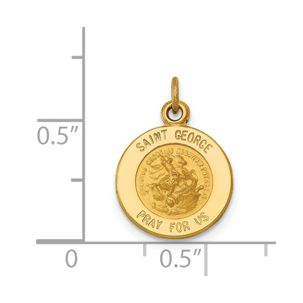 14K Gold Saint George Medal Charm - Charlie & Co. Jewelry