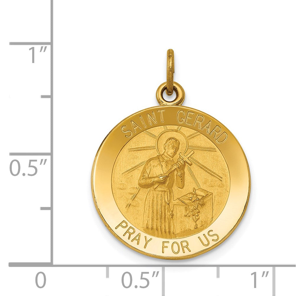 14K Gold Spanish San Miguel Archangel Medal Pendant - Charlie & Co. Jewelry