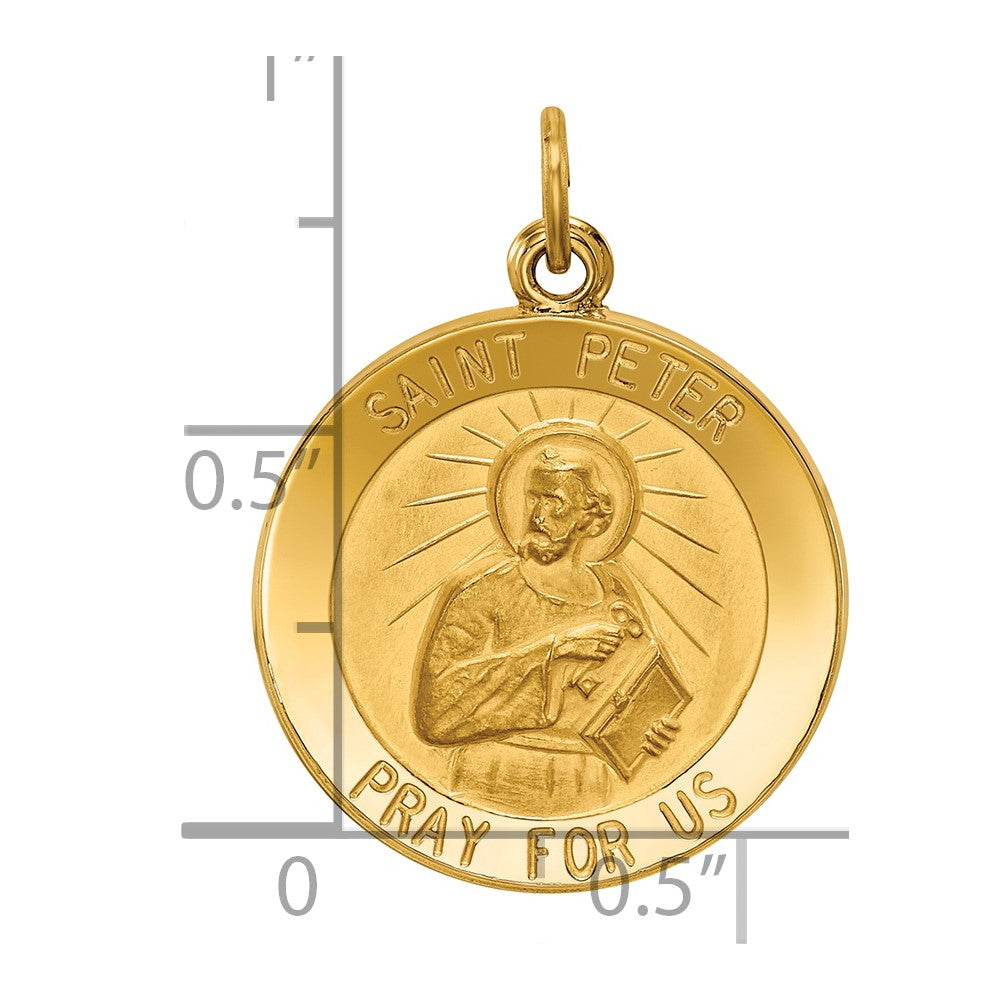 Charlie & Co Jewelry | 14k Saint Peter Medal Pendant - Model XR634