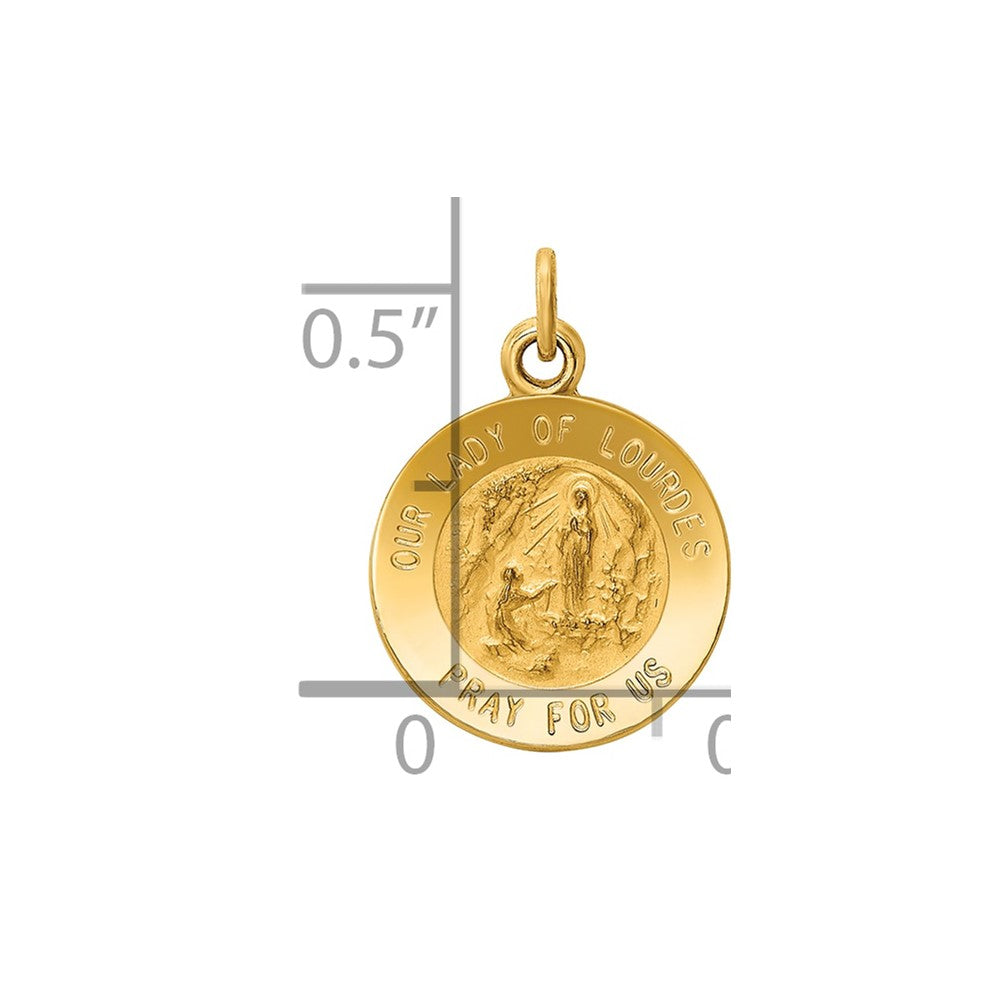 Charlie & Co Jewelry | 14k Our Lady Of Lourdes Medal Charm - Model XR648