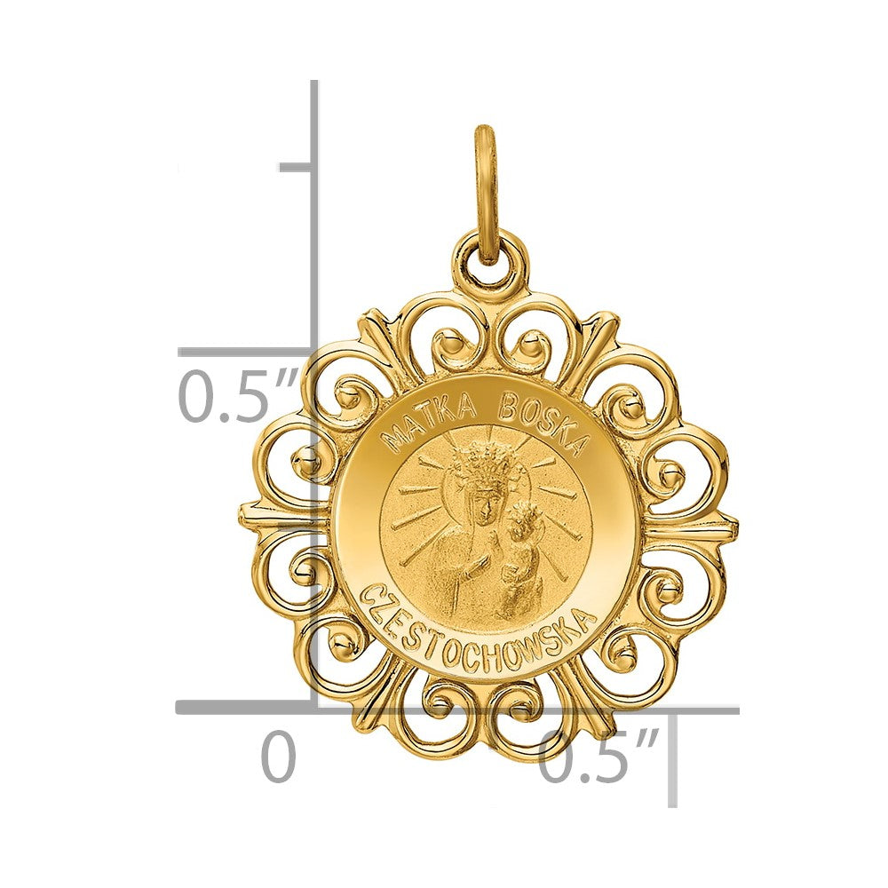 Charlie & Co Jewelry | 14k Matka Boska Medal Charm - Model XR656