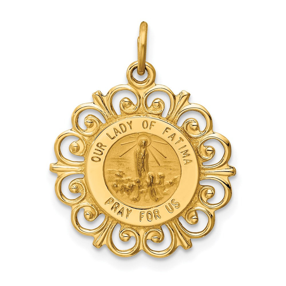Charlie & Co Jewelry | 14k Our Lady Of Fatima Medal Pendant - Model XR667