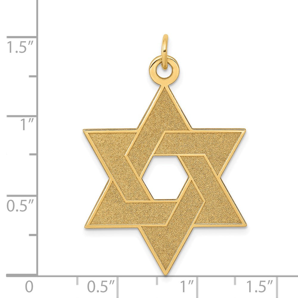 Charlie & Co Jewelry | 14k Laser Designed Star Of David Pendant - Model XR987
