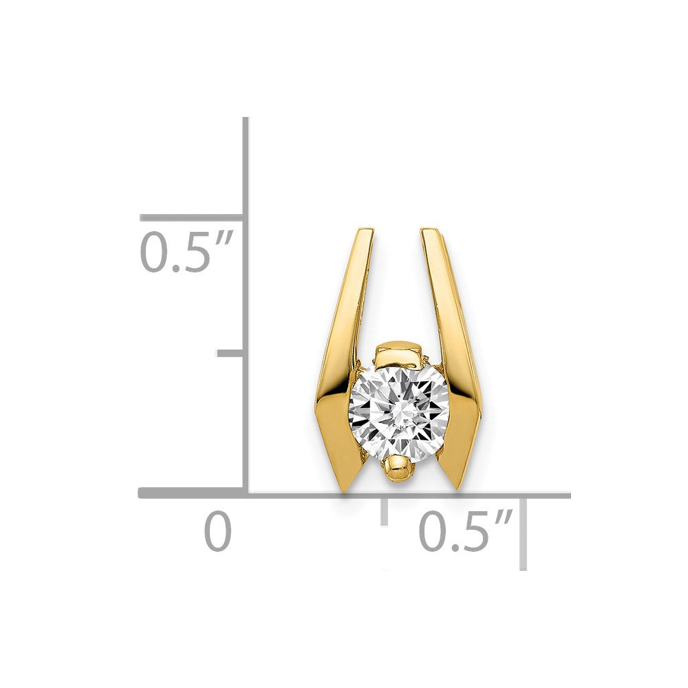 Charlie & Co Jewelry | 14k 5.25mm Vs Diamond Slide - Model XS659VS